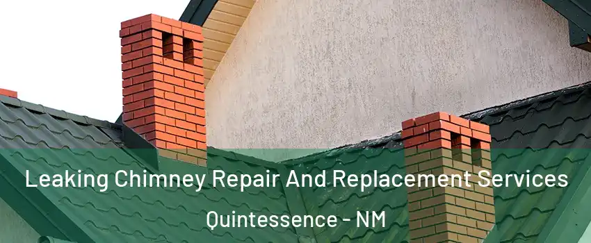 Leaking Chimney Repair And Replacement Services Quintessence - NM